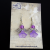 Angel Earrings - Lilac Beaded on Silver Plated Earwires