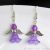 Angel Earrings - Lilac Beaded on Silver Plated Earwires