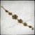 Antique Bronze Jewelled Flower Bracelet