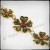 Antique Bronze Jewelled Flower Bracelet