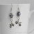 Bicycle Earrings, Freshwater Pearls, Tibetan Silver Bicycle Charm