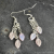 Dangle Earrings Pink Iridescent Czech Glass on Silver Plated Earwires