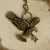 Eagle Key Ring, Key Chain - Antique Bronze Metal