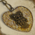 Keyring - Owl Loveheart Antique Bronze set in Crystal Resin