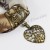 Scarf Ring Pendant, Antique Bronze Hearts and Flowers