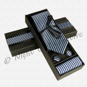 Gents Tie Gift Set Blue/Navy