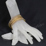 Ethnic Bangle Set Gold Tone Jewelled - Size SMALL