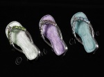 Cute Flip Flop Enamelled and Jewelled Fashion Brooch