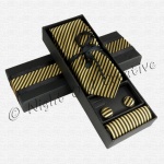 Gents Tie Gift Set Gold/Black