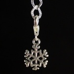 Silver Snowflake Hand-crafted Phone Charm for Smartphones, iPhone, Samsung, HTC etc