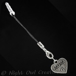 ''MUM'' Silver Tone Mobile Phone Charm for Smartphone, iPhone, Samsung, HTC etc